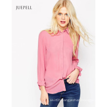 Fashion Design Pink Casual Lady Blouse